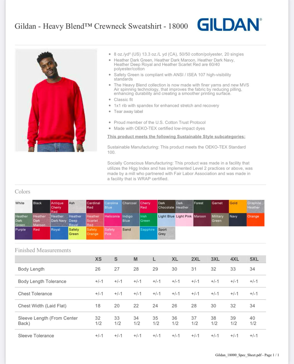 Crewneck Sweatshirt/ T-Shirt “Autumn Leaves”