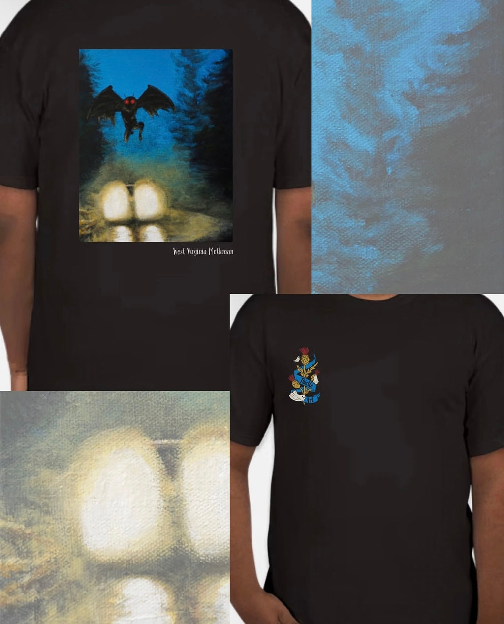 Crewneck Sweatshirt/ T-Shirt “West Virginia Mothman”